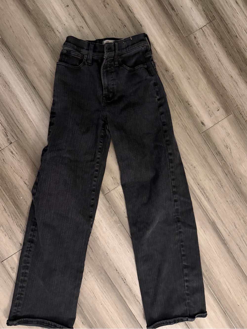 Madewell Black High-Rise Straight Jeans